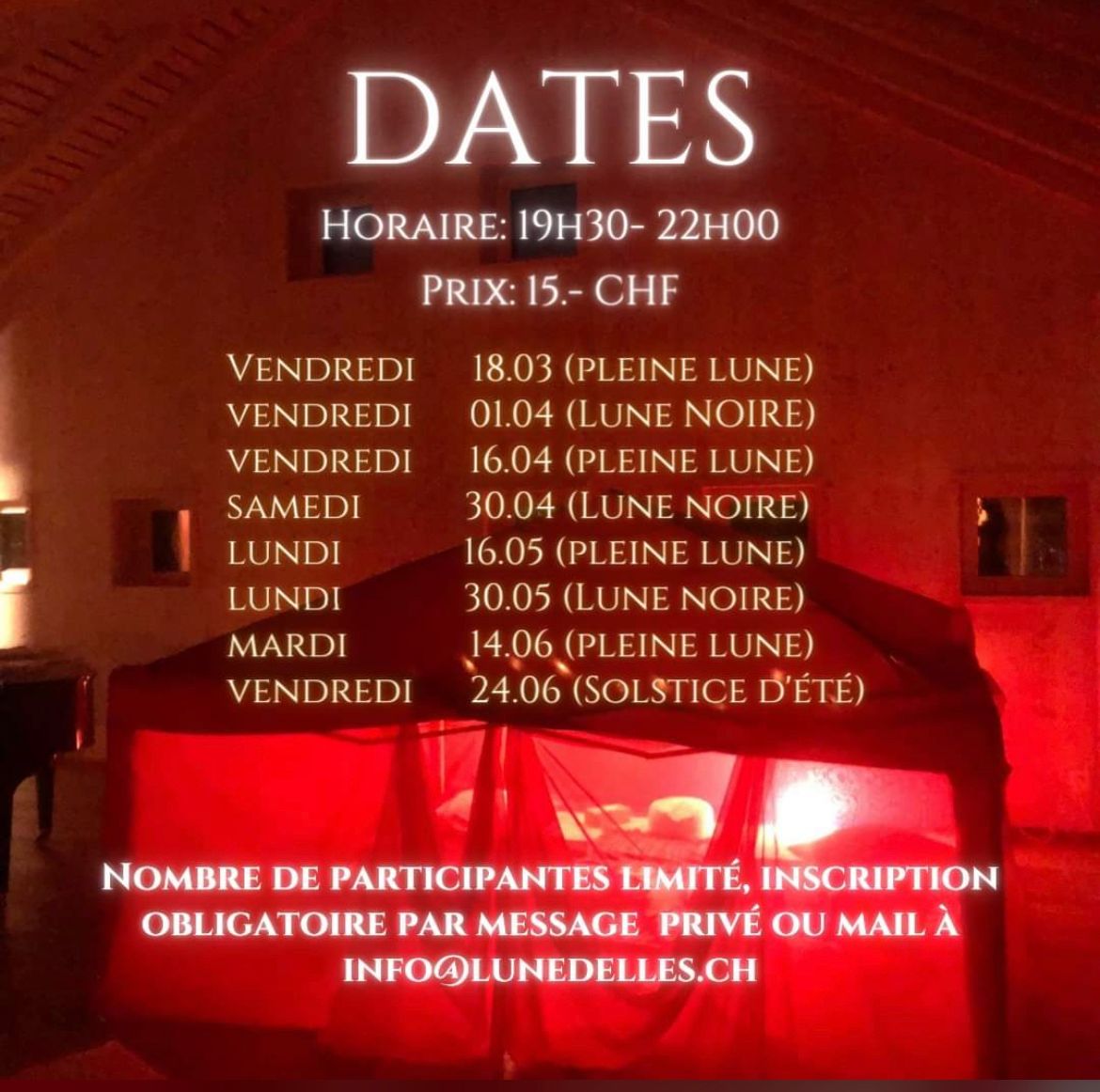 tente rouge prochaines dates